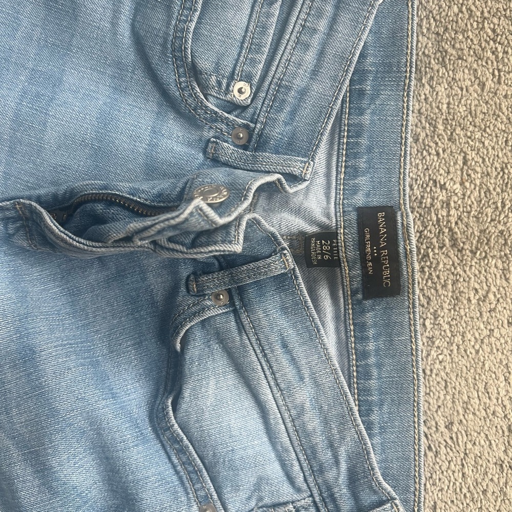Banana republic size 6/28 petite straight leg jeans